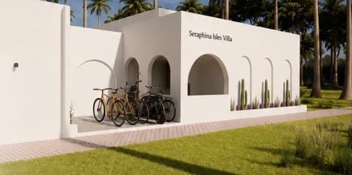 プライベートプール付きSeraphina Isles Villaの外観、ギリ・トラワンガン