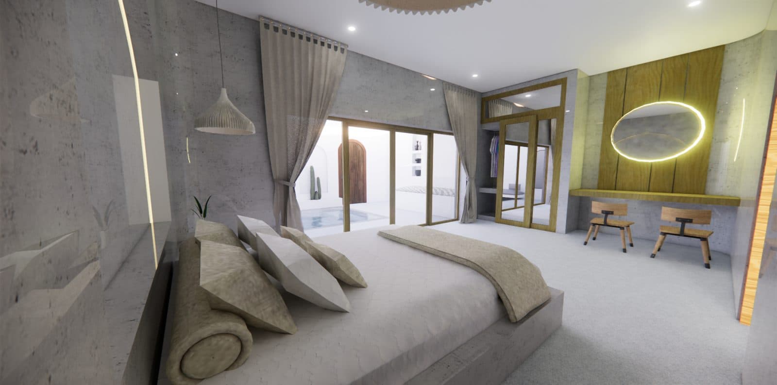 넓은 침실, Seraphina Isles Villa, 길리 트라왕안